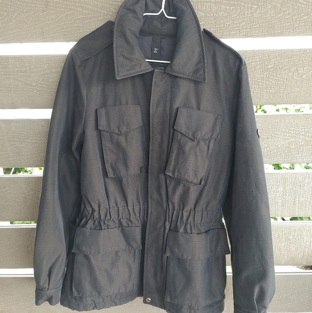 Post Card Italy Unisex‎ Black Brown plaid Jacket 8